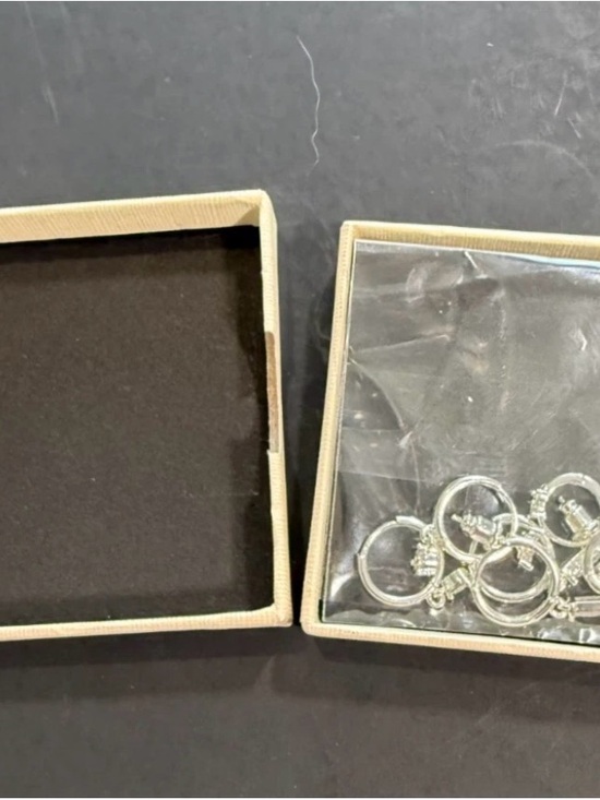 Unknown Jewelry - NWOT Set of Four Pairs of Small Silver Earrings Original Packaging & Box